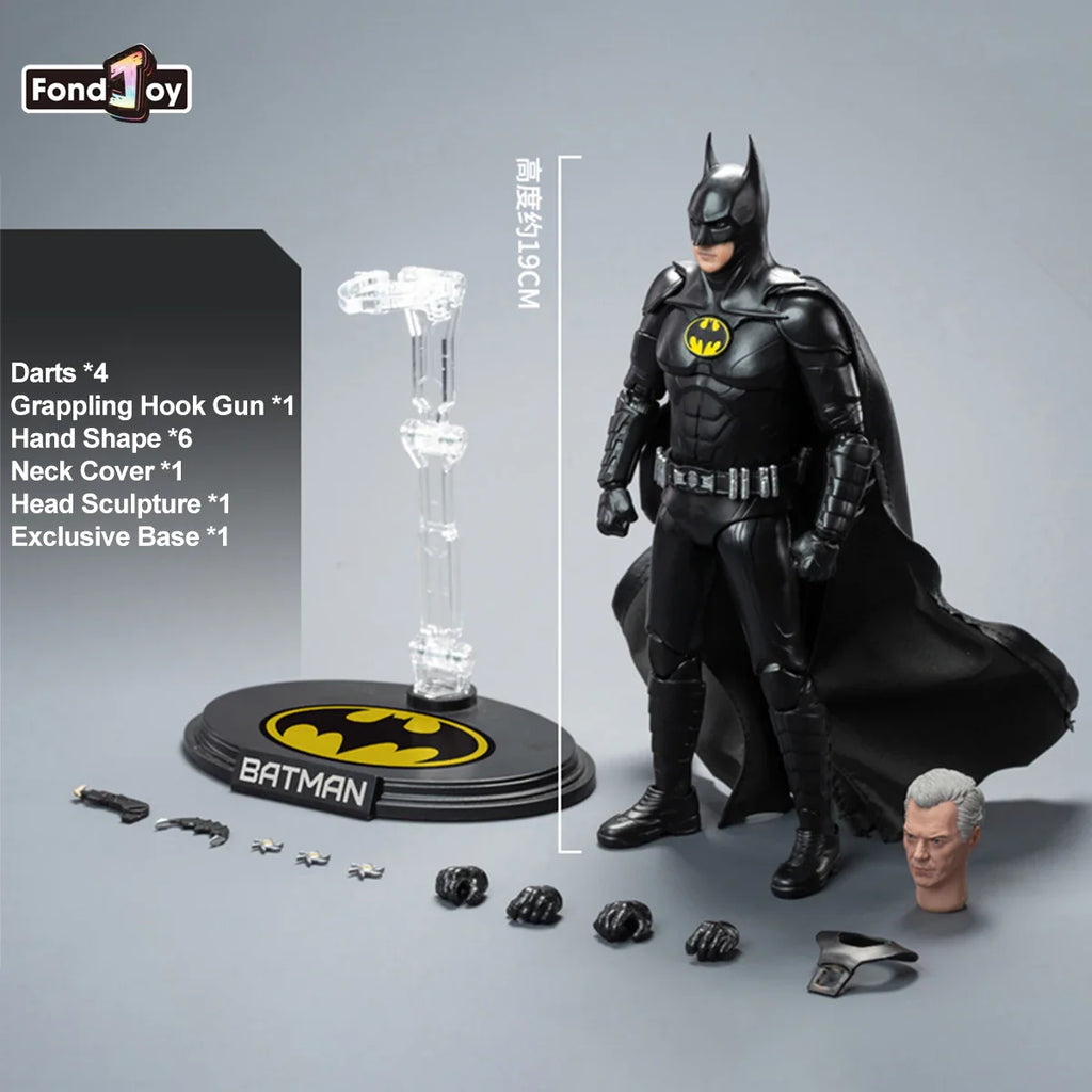 FondJoy Keaton Batman Actionfigur 1/9 DC Justice League Anime-Figur Detective Comics PVC Gelenkbewegliches Modell Spielzeug Geschenke