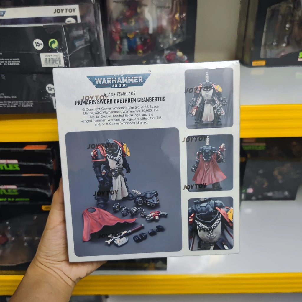 【JOYTOY】1/18 Action Figure Warhammer 40K Black Templars Primaris Sword Brethren Granbertus Collection Toys
