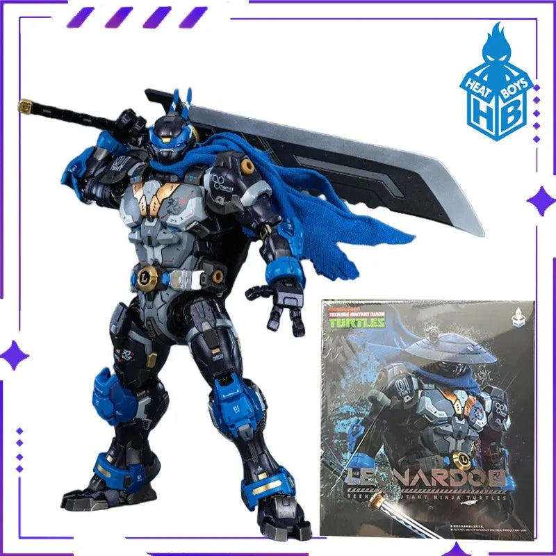 HeatBoys Anime Original Ninja Turtle Leonardo Commemorative Edition Ambush Alloy Finished Product Super Movable Mecha Model Toy