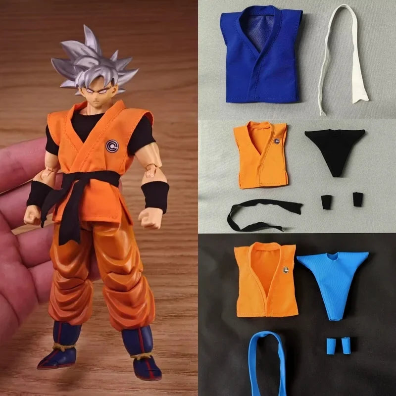 For Dragon Ball Clothes Series Figures Goku Daoist Robe Orange Uniforms Training Suit Goku Clothes Accessories Shf Toy No Figure