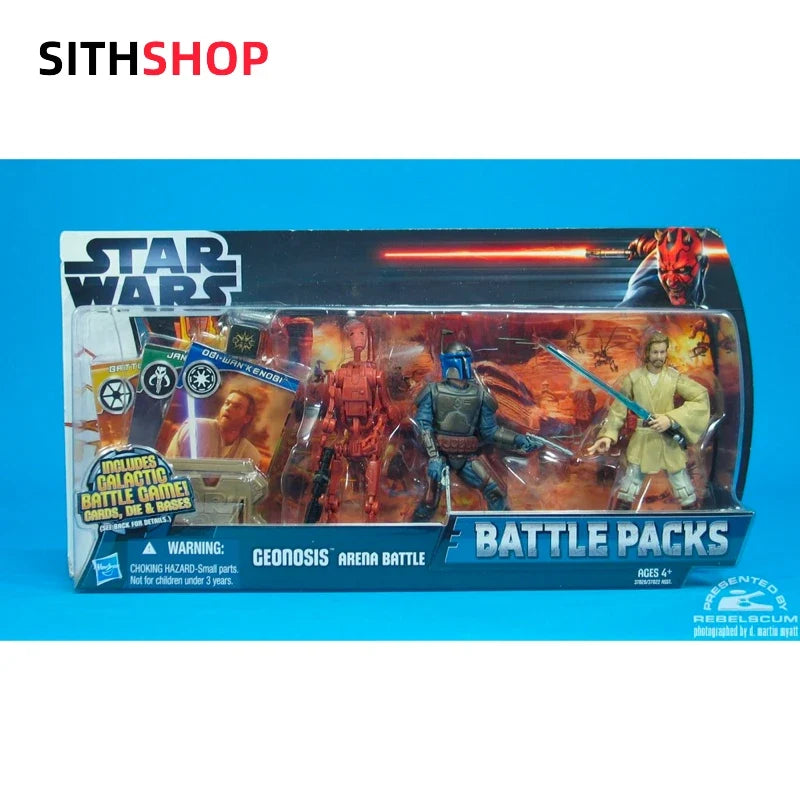 Hasbro Star Wars Republic Obi-Wan Clone Combat Pack 3.75 "Action Figure Tabletop Case Display Can Move Action Toys