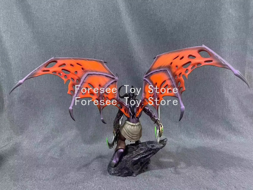 In Stock 35cm Illidan Stormrage Figure Warcraft  Anime Figures Collectible Desktop Ornament Decorations Best Gifts for Children
