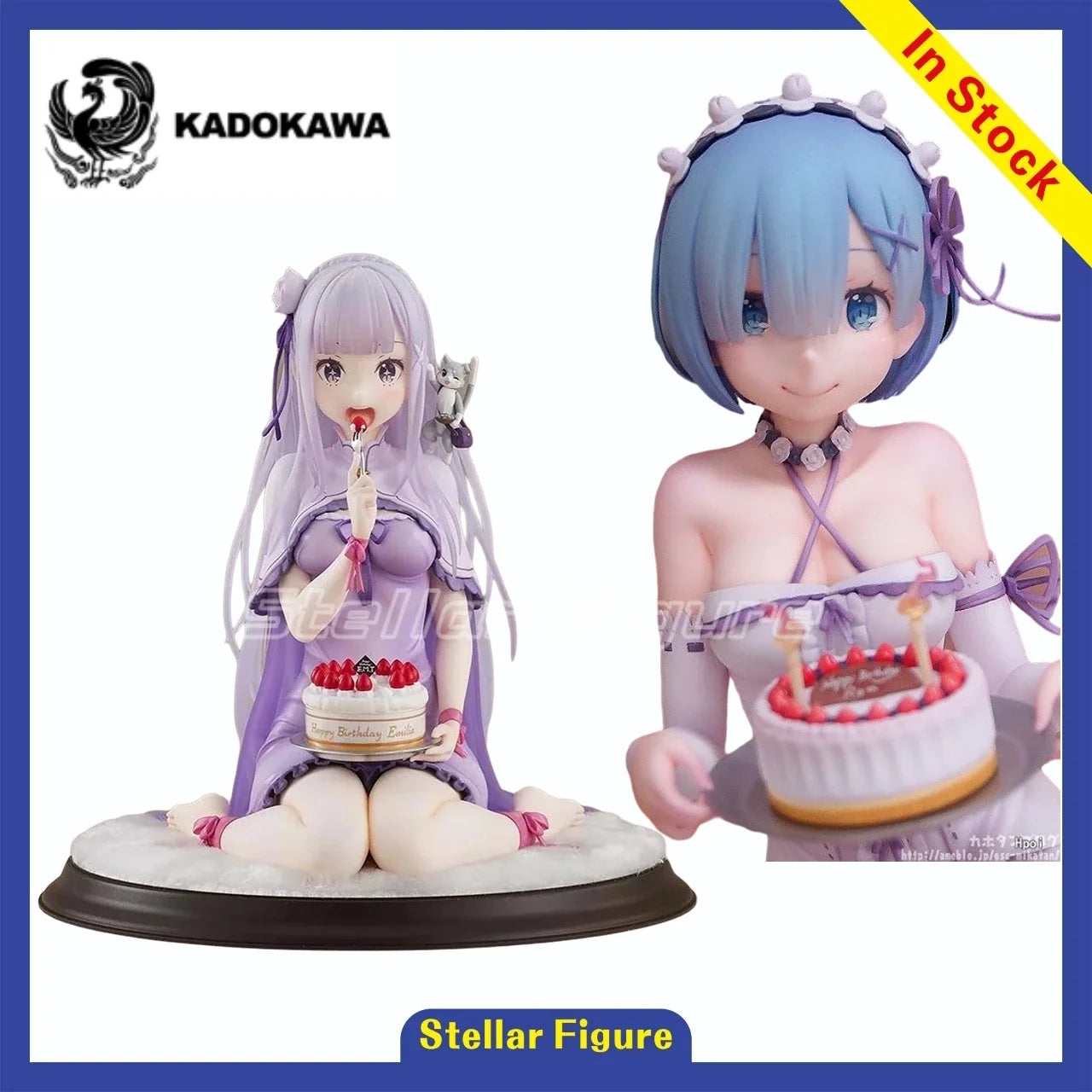 【SF】In Stock Original KADOKAWA GSC Re Life A Different World From Zero REM Emilia 1/7 Scale Figures Model Collection Anime