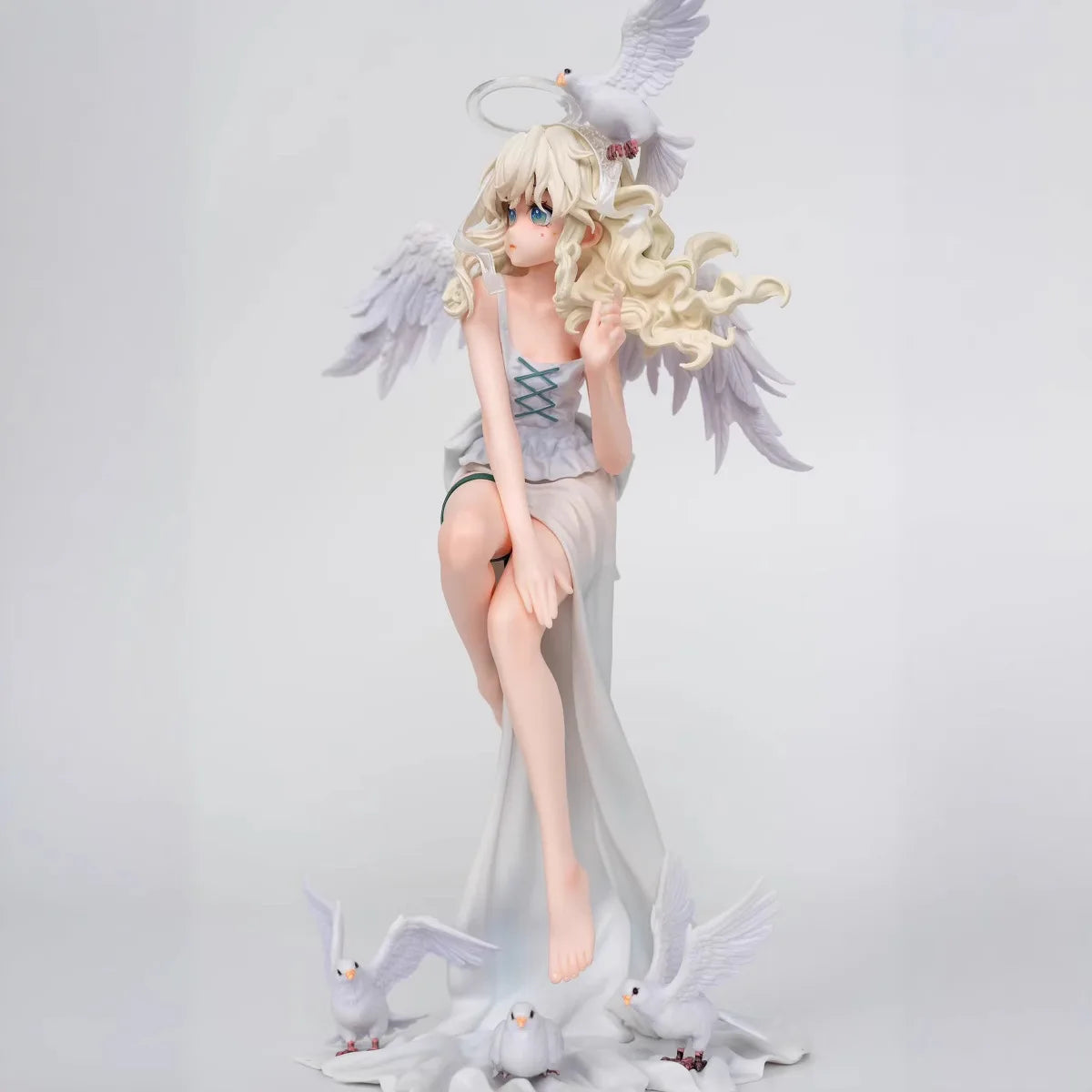 25cm Ariel The Little Angel Sitting Position 2 Colors Cartoon Girl Figure Model Statue Collection Desktop Ornament Toys For Gift