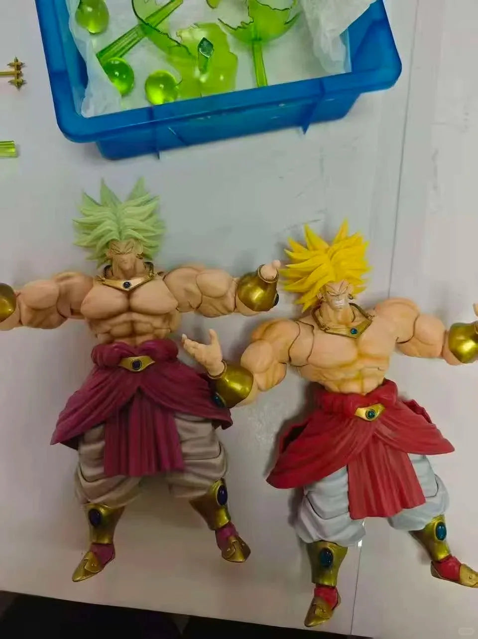 ZT Toys Studio Ancient Warrior Broly Aciton Figure 1/12 Green Yellow Long Hair Broli Figure Dragon Ball Anime Collect Model Gift