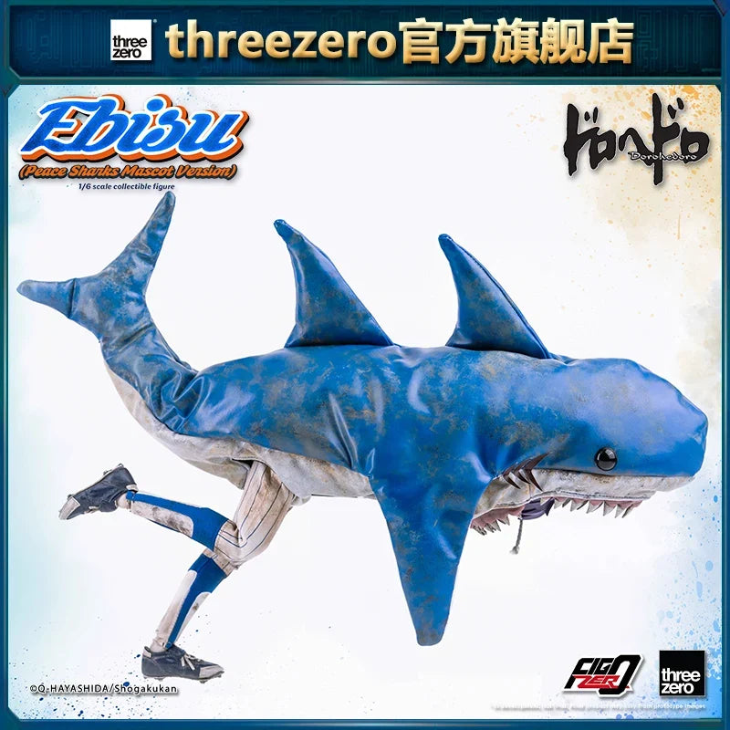 35Cm 1/6 Threezero Dorohedoro Figzero Ebisu Peace Sharks Mascot Version Anime Action Figure Garage Kit Model Doll Toys Gift