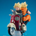 Original in Stock MegaHouse Dragon Ball Z - Son Gohan SSJ - Son Goku SSJ Desktop Real McCoy EX - & Bike Anime Figure Garage Kit