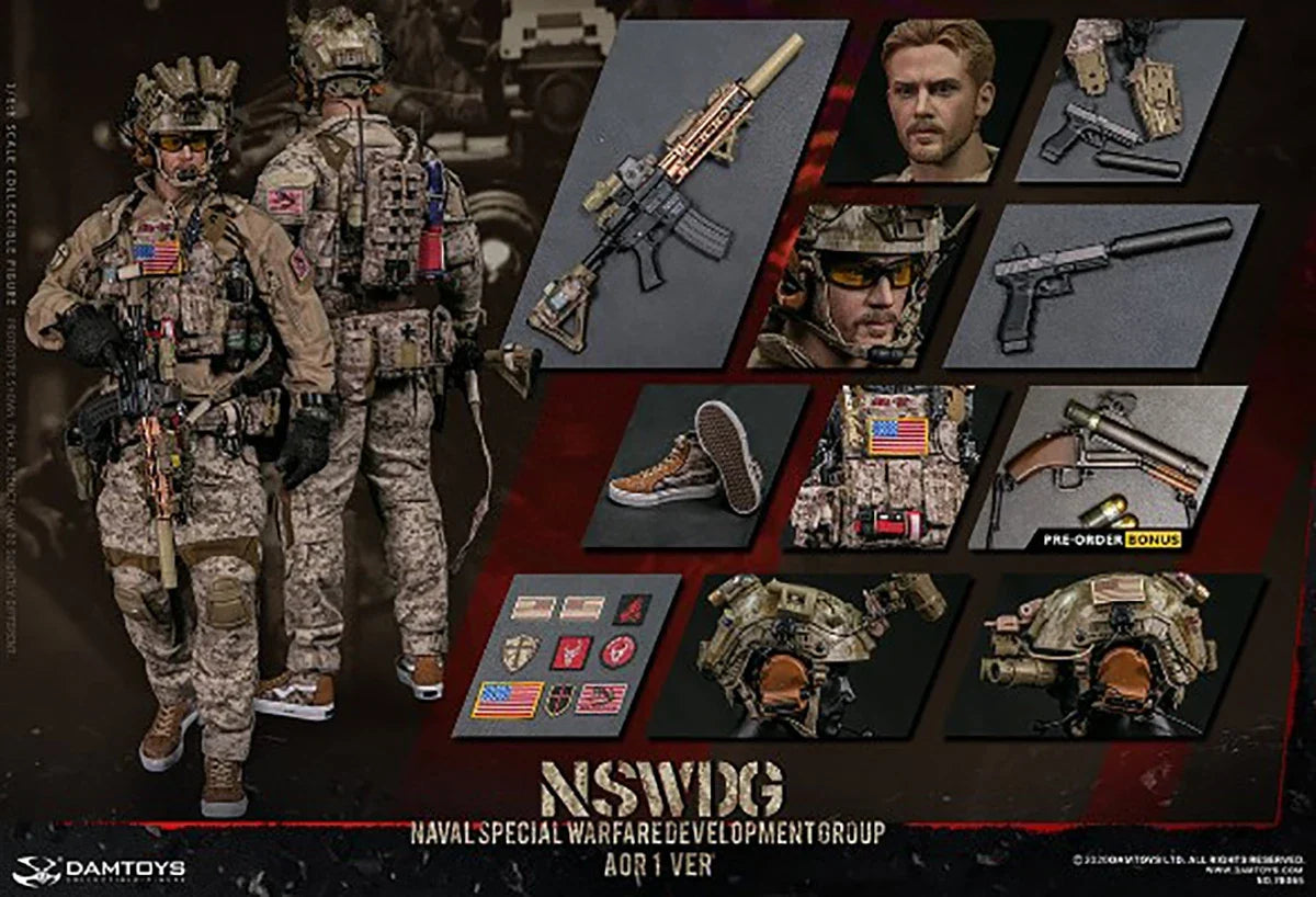 DAMTOYS DAM78065 1/6 NSWDG Naval Special Warfare Development Group AOR1 Version Male Soldier Action Figure Model Toy ﻿