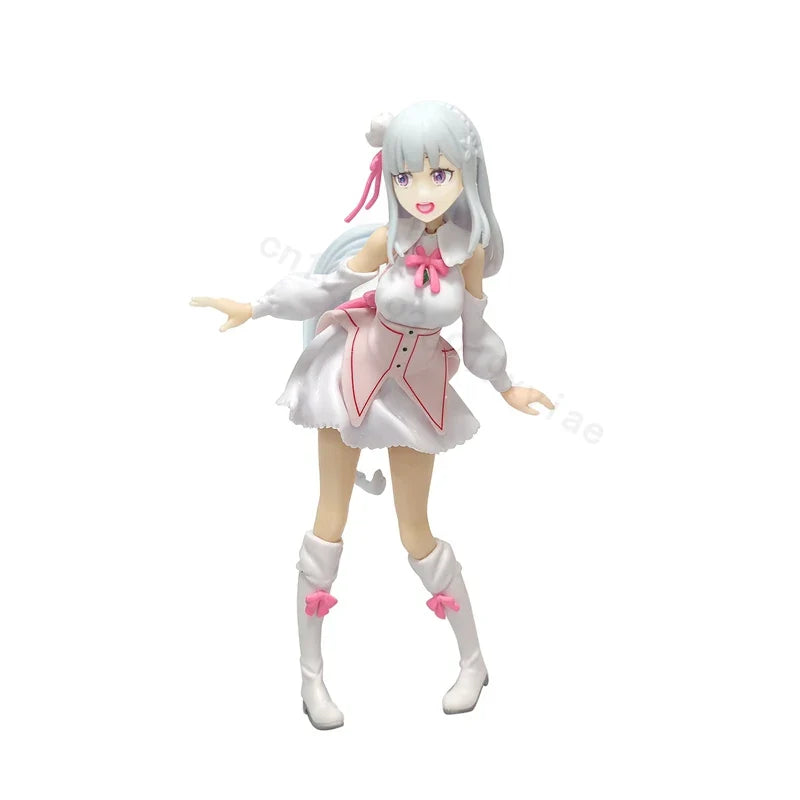 17cm Re: Zero Starting Life in Another World Anime Figure Emilia Action Figures Kawaii Memory Snow Emilia Collection Model Toys