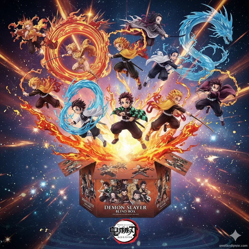 2026 Demon Slayer Mystery Box Lucky Box Collectible Anime Figures Kamado Tanjirou Nezuko Set Limited Edition Dolls for Fans