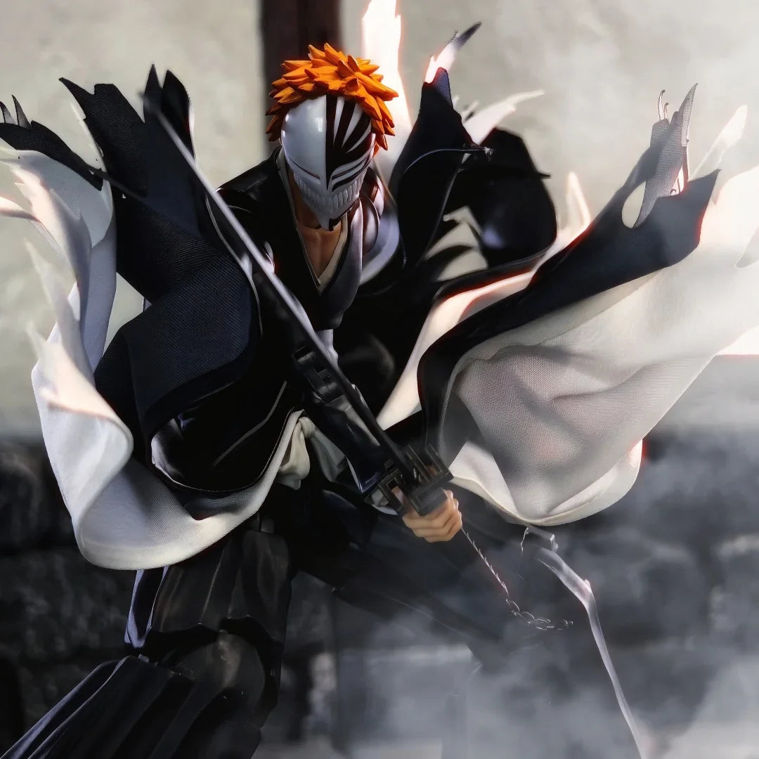 Bleach Shf Anime Handmade Kurosaki Ichigo The Thousand Year Blood War Hem of A Skirt Built In Iron Wire Is Suitable for 1/12 Toy