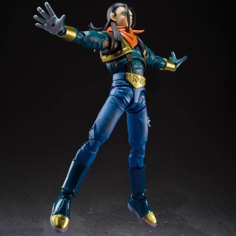 Bandai S.H.Figuarts Dragon Ball Figure Pvc Gt Super Android 17 Customization Toy Model Collection Action Figurine Gift