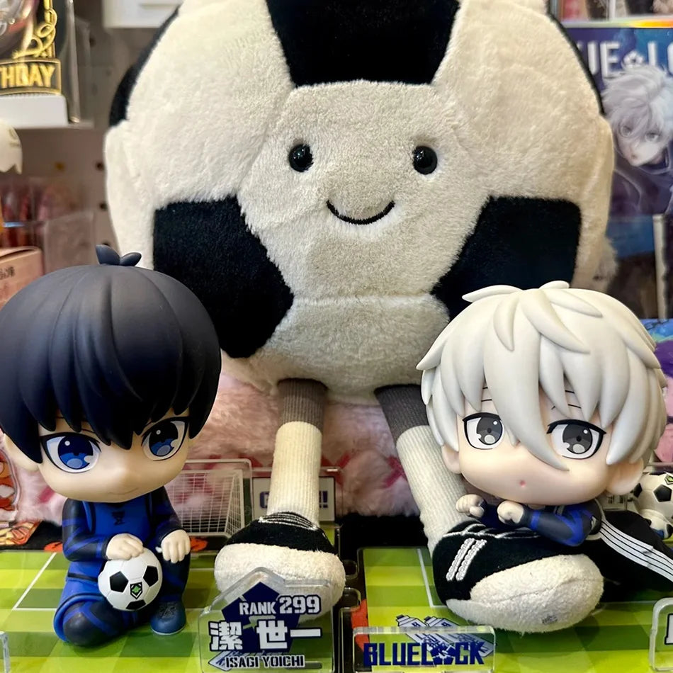 Blue Lock Kawaii Nagi Yisagi Isagi Yoichi Sitting Action Figure Doll Tabletop Model Anime Peripheral Creative Birthday Gift Toy