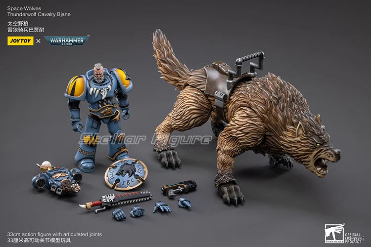 【SF】JOYTOY 1/18 Action Figure Space Wolves Thunderwolf Cavalry Frode Bjane Model Toys Gifts Collection Ornaments