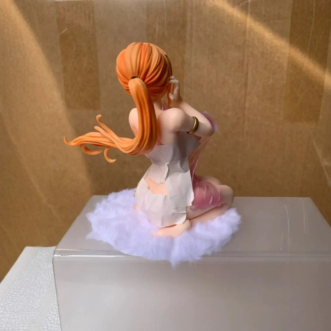 One Piece Anime Girl Figures Bathrobe Nami Dual Head Interchangeable Figurines Car Decoration Doll Model Kids Toys Fans Gifts