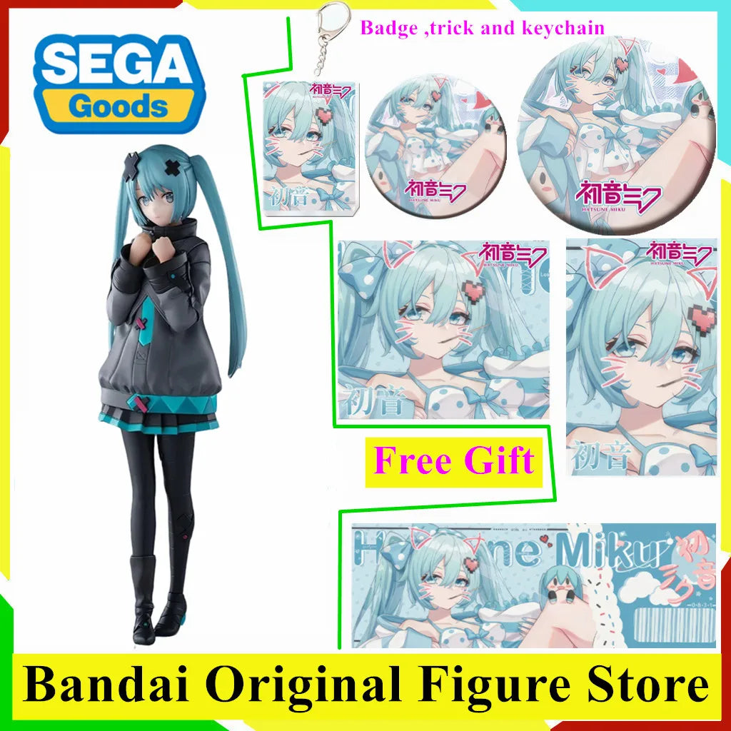 Original SEGA Luminasta Hatsune Miku Action Figure Gekijouban Project Sekai Kowareta Sekai to Utaenai Miku PVC Model Collection
