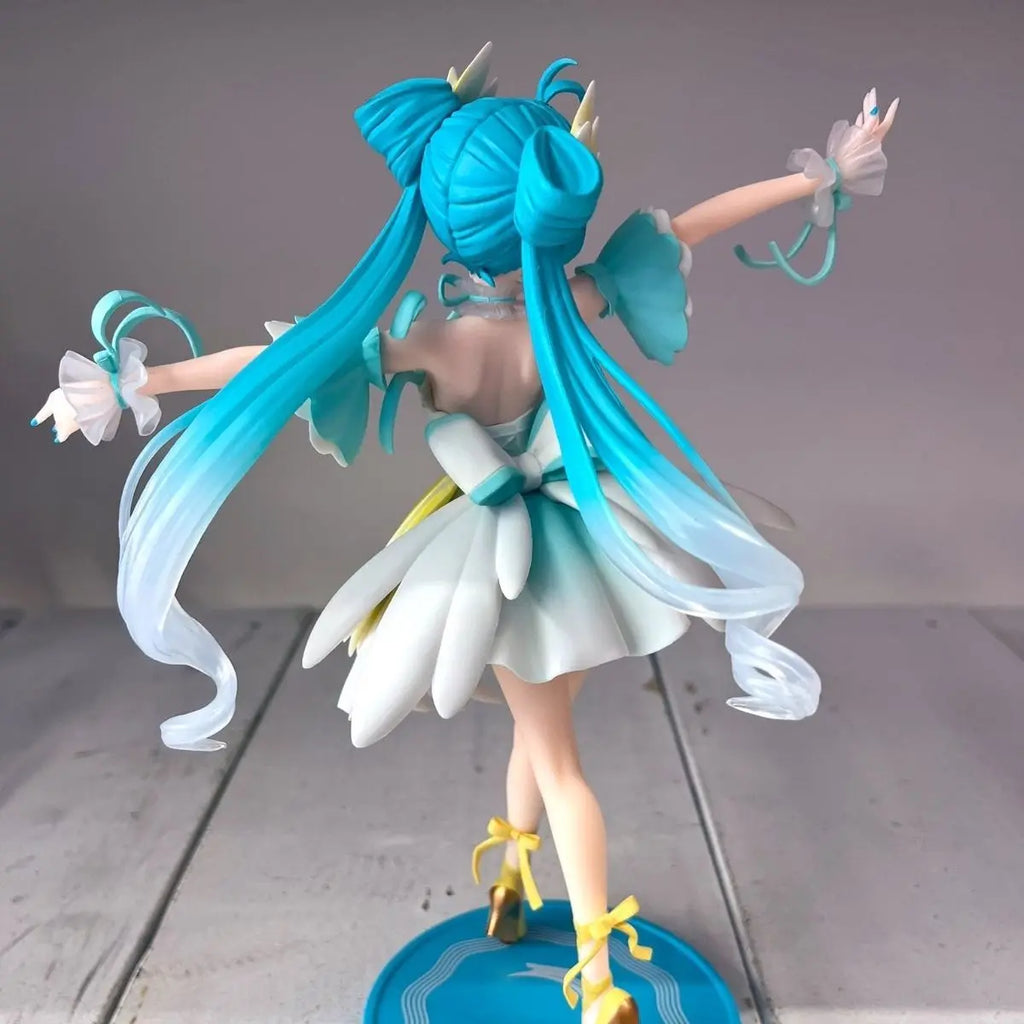 13cm Hatsune Miku Anime Figure Miku Dance Swan Lake Action Figure Pvc Ko Model  Desktop Cute Collection Girl Toy Gift