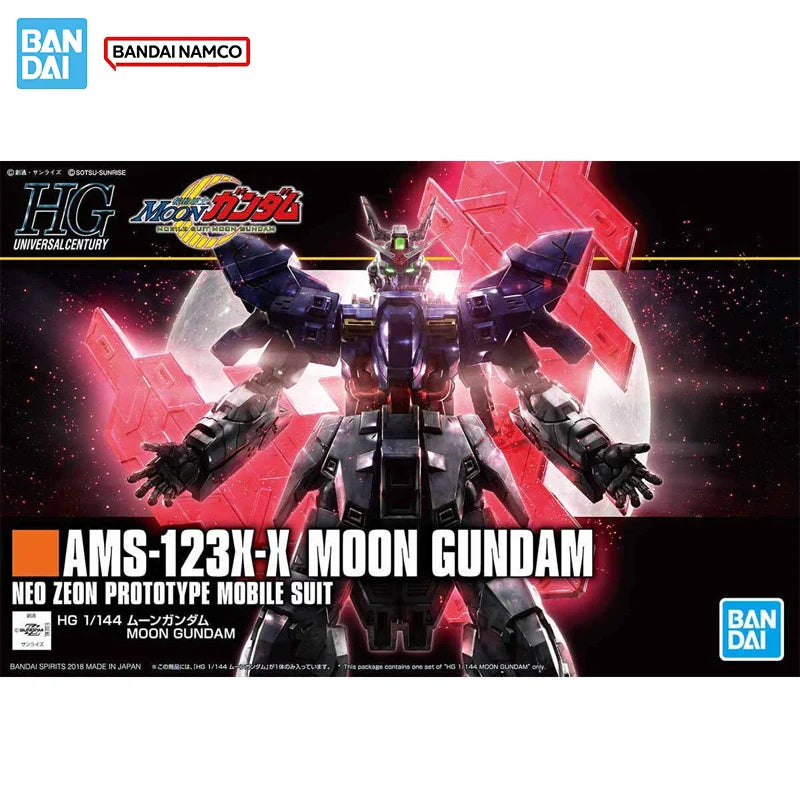 Auf Lager Bandai Original Echtes Gundam Modellbausatz HGUC 1/144 AMS-123X-X Moon Figur Sammlung Action Kinder Spielzeug Geschenke Spielzeug HG MVC
