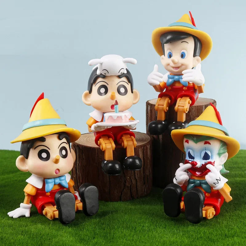 Crayon Shin-chan Cos Pinocchio The Joker Action Figure Toys Anime Shin Chan Figuras Manga Figurine Collection Model Doll Gift