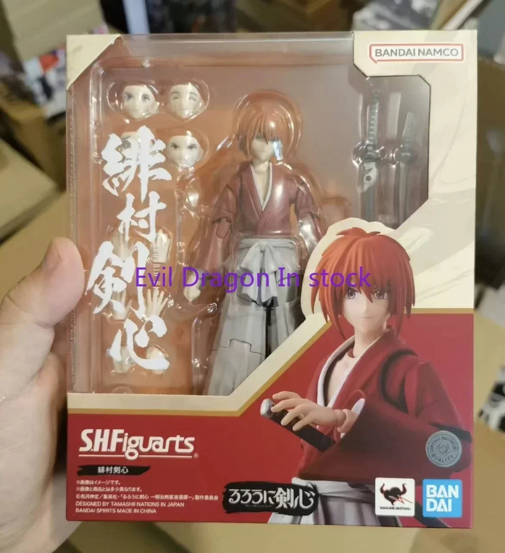 100% Original Bandai Sh Figuarts Shf Himura Kenshin Action Figures Anime Model Toys Figura Collection Gifts in Stock