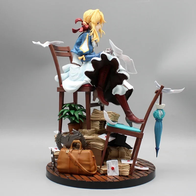 28cm Anime Violet Evergarden Action Figures Gk Acrylic Figurine Model Collection Peripheral Creative Toys Decoration Doll Gifts