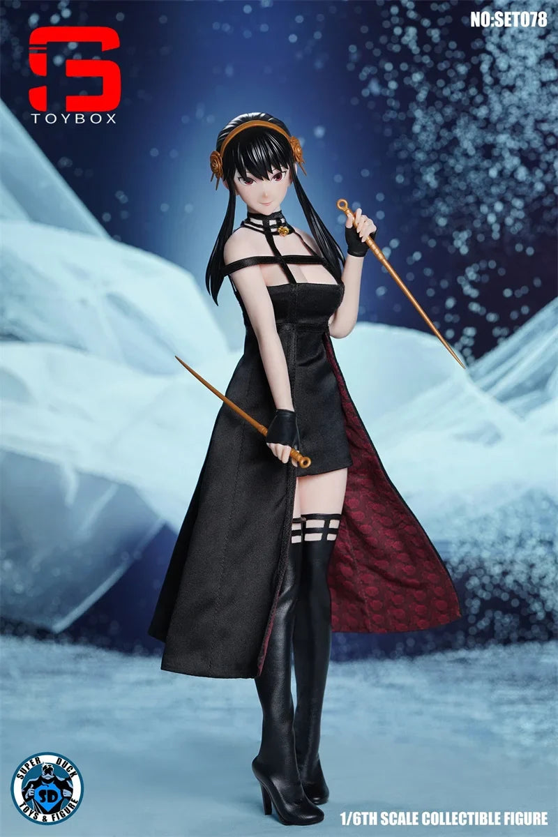 In Stock SUPER DUCK SET078 1/6 Thorn Princess Yor Head Sculpt Costume Clothes Model Fit 12'' TBL S34A Female Action Figure Body