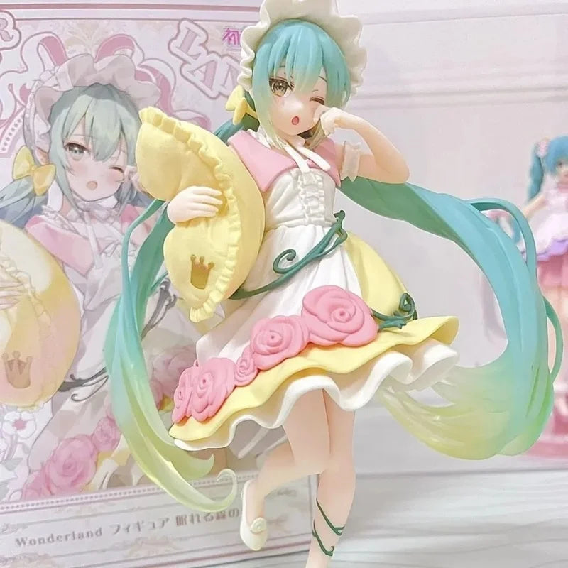 19cm Hatsune Sleeping Beauty Pillow Anime Figure Toy Fairy Tale Princess Girls Computer Case Decoration Desktop Ornament Gift