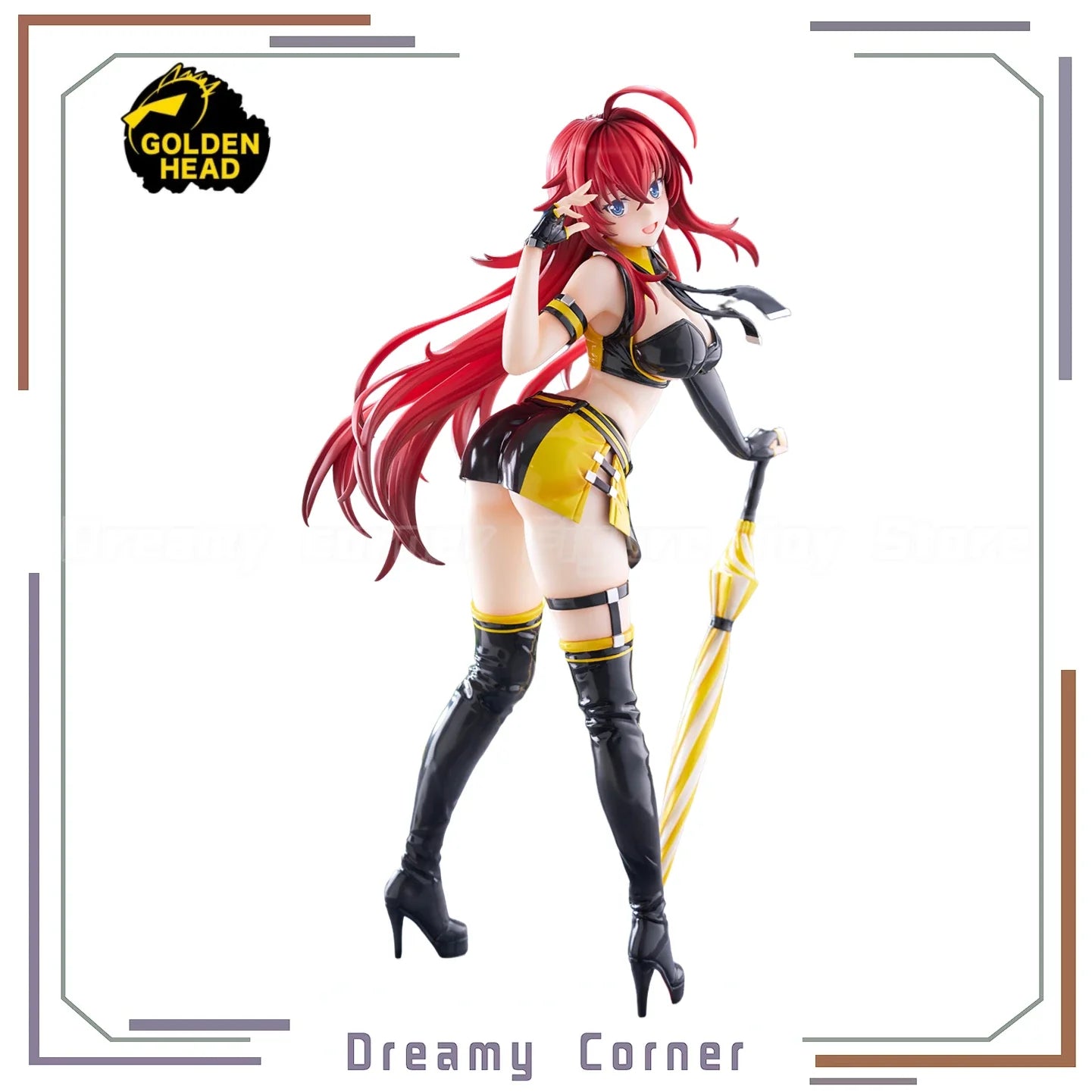 【In Stock】Original GOLDEN HEAD High School D×D HERO Rias Gremory Racing Queen Ver 1/3.5 Scale Figure Model Collection Ornament