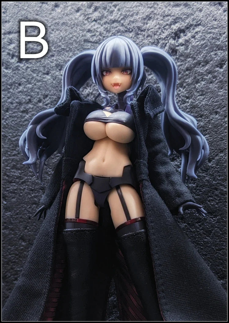 SH 1/12 Machine Girl Goddess Device FS20 Double Ponytail Wavy Hairstyle Modification Resin GK Accessory Model