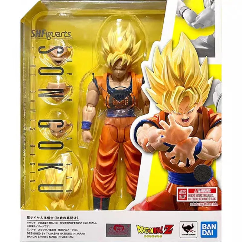 Original Bandai S.H.Figuarts Shf Super Saiyan Son Goku 3.0 Der Beginn der Entscheidungsschlacht Dragon Ball Z Figuren Modellspielzeug
