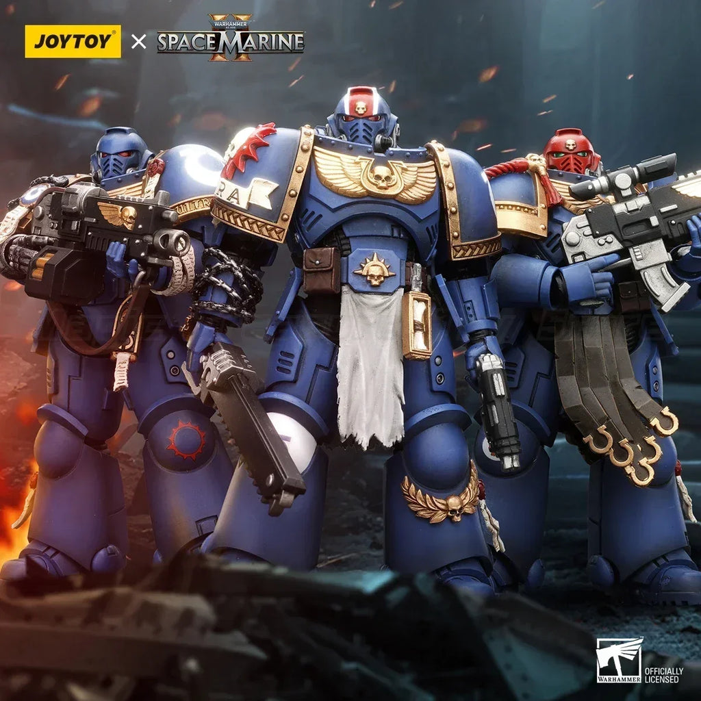 【In Stock】JOYTOY Warhammer 40K Ultramarines Lieutenant Titus Gadriel Chairon Anime Model Toys Collection 1/18 Action Figures