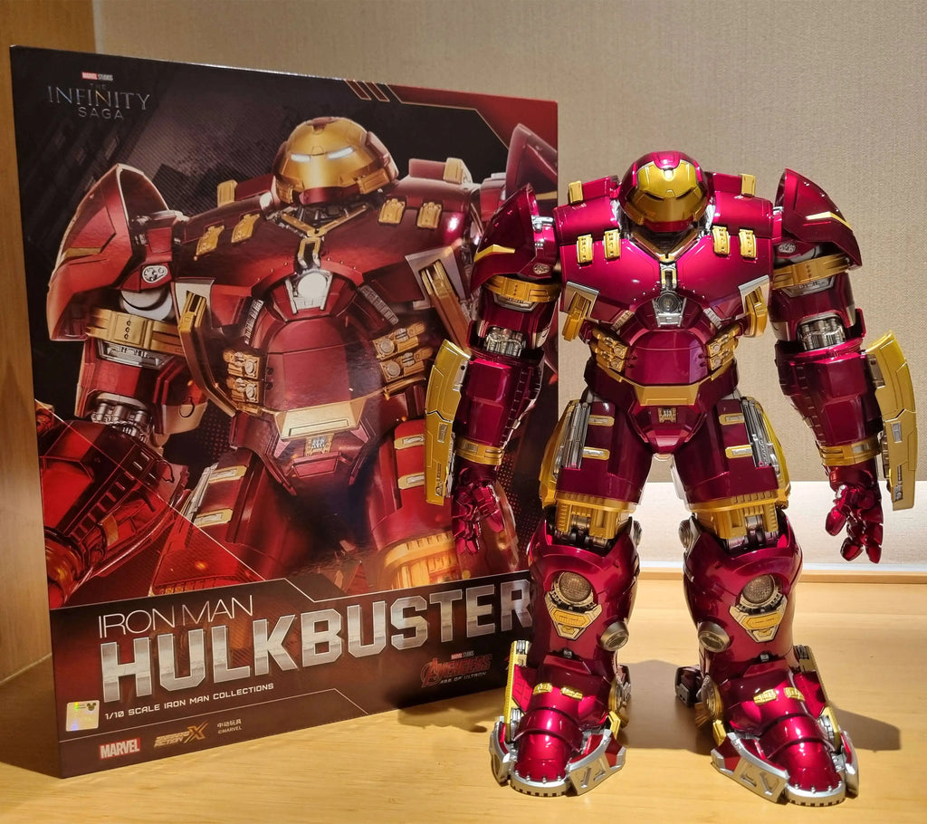 ZD Toys  Avengers Iron Man MK44 Hulkbuster Action Figure LED 1/10 36cm Tony Stark  Anniversary Memorial Model Collections Gift