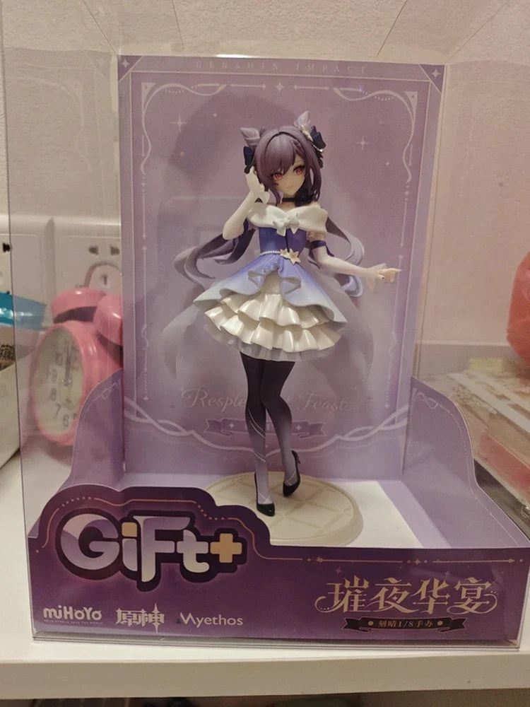 New In Stock Genuine Genshin Impact Keqing Myethos+ Series Crystalline Night Banquet Ver.1/8 Figure Collectibles Birthday Gift