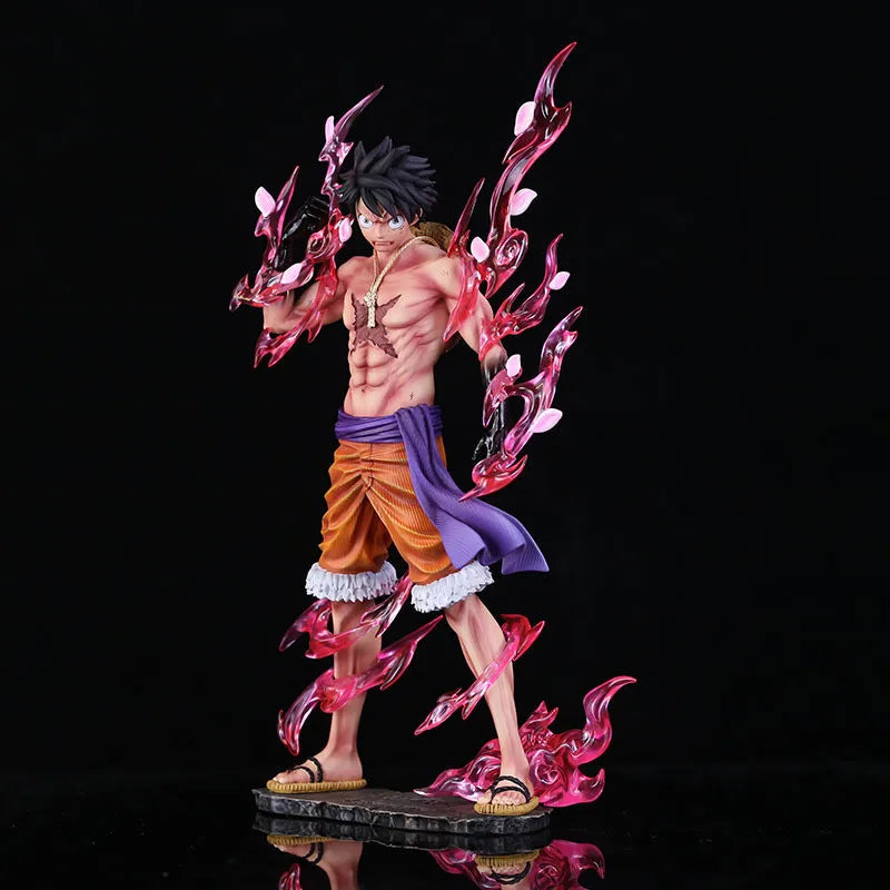 24cm One Piece Luffy Figures Monkey D. Luffy Flowing Cherry Action Figures PVC Anime Collection Model Doll Toy Kid Birthday Gift