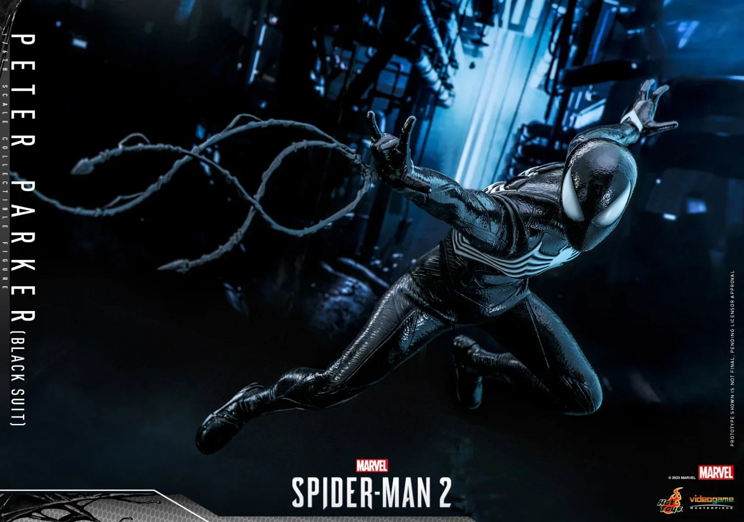 Hottoys 1/6 Vgm56 Special Marvel Spider Man 2 Peter Parker Black Venom Suit Children Festival Gift  Action Figure