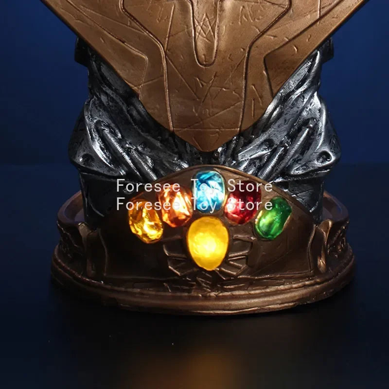 38cm Thanos Half-body Sculpture Figure The Avengers Anime Figures Collection Desktop Ornament Decoration Best Gifts for Children