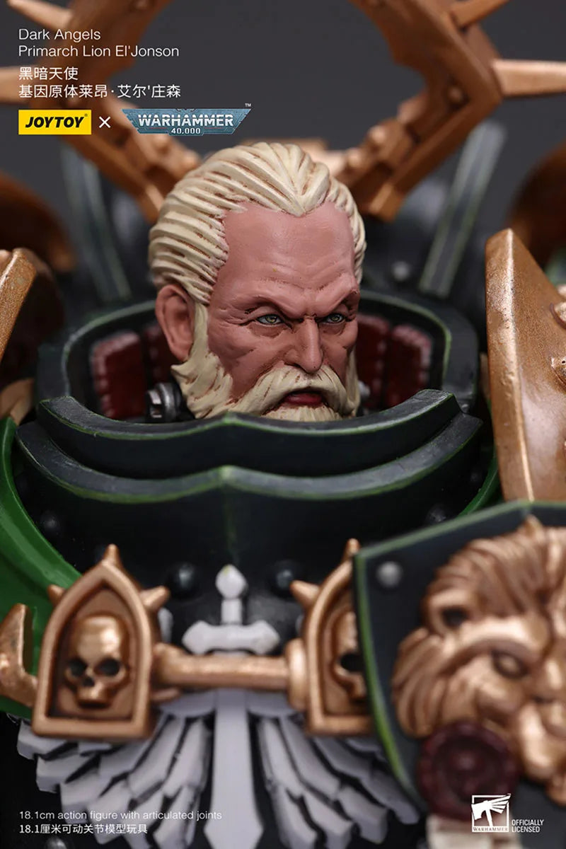 JOYTOY Warhammer 40K 1/18 Dark Angels Primarch Lion El‘Jonson Action Figure Mini Soldier Figurine Model Toy for Collection