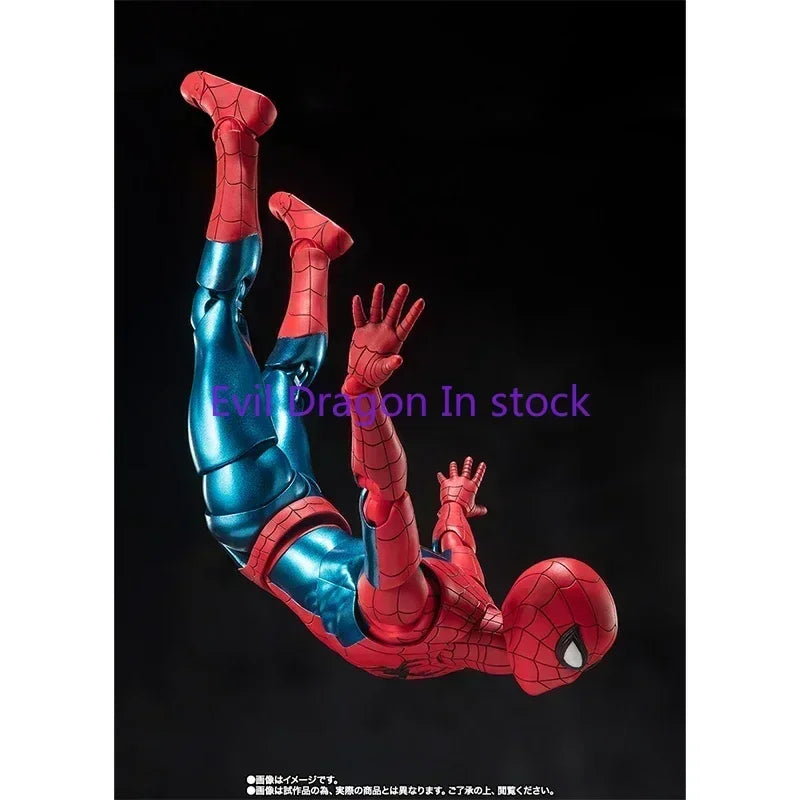 Figuarts Shf Spider Man Nuevo Traje Rojo Y Azul SPIDER MAN:No Way Home Figura De Acción Juguetes Modelo De PVC Original En Stock