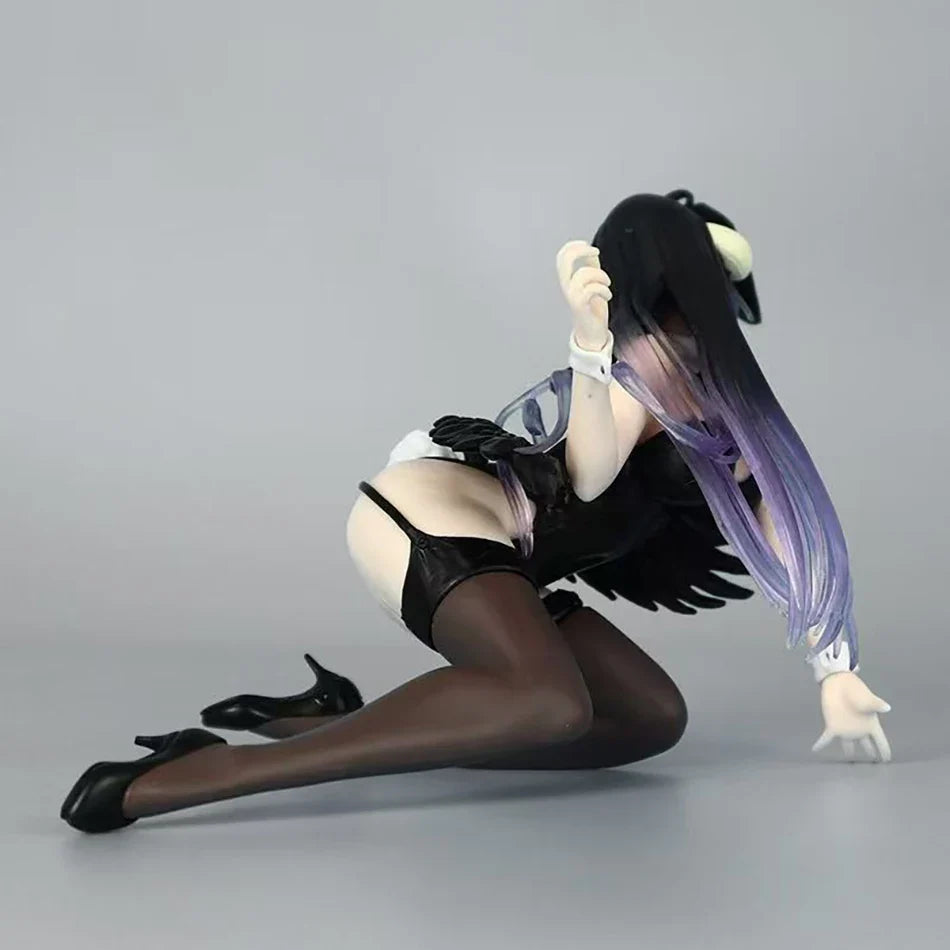 12cm Hentai Figure OVERLORD Anime Figure Bunny Girl Swimsuit Albedo Noodle Stopper Figurine Action Figure Collection Gift Toys