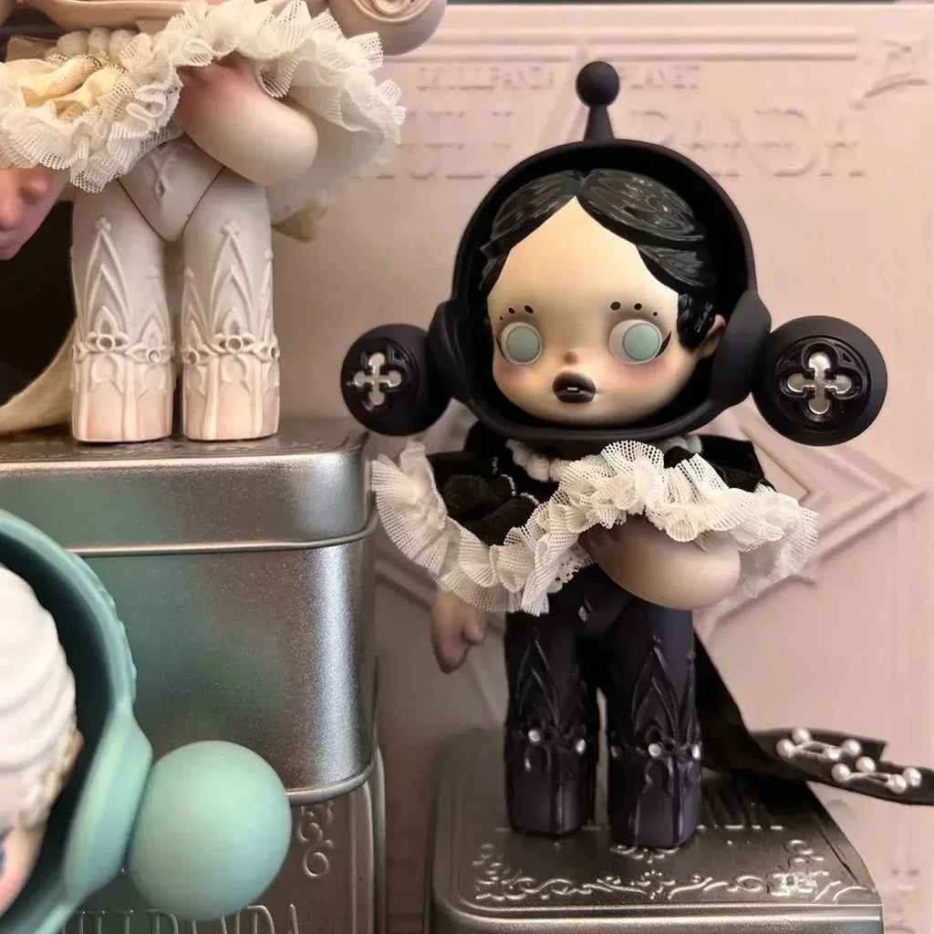 Skullpanda Baby Series Flower Blooming Figure Pink Green SP Art Toy Skllpanda Culture Aesthetic Addict Photographer