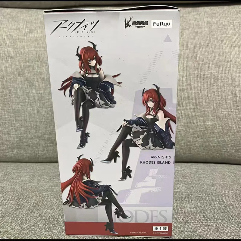 In Stock [Genuine] Original Furyu Arknights Noodle Stopper Surtr PVC Figure Model Sitting Posture Doll Collector Figurine Toys