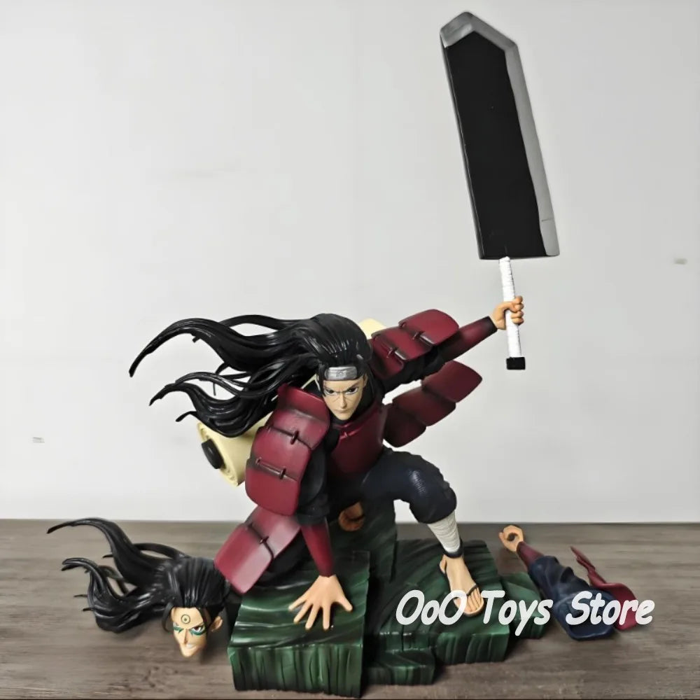 16.5cm/6.5in Anime Naruto Figure Squatting Senju Hashirama Double headed Action Figure PVC Statue Model Collectible Toys Gifts