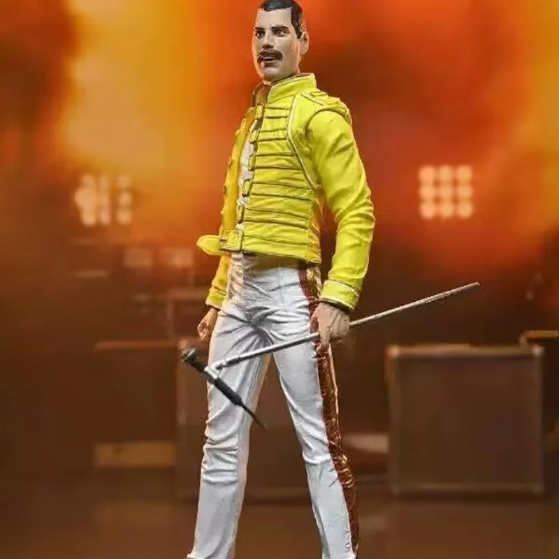 NECA Live At Wembley Stadium Queen Freddie Action Figure Mercury Collection Model Toy Doll Present