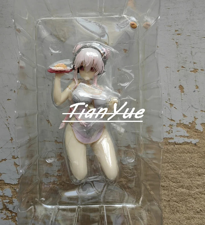 Anime Super Sonico Pink Cheongsam ver. PVC Figure Model Toys 16cm