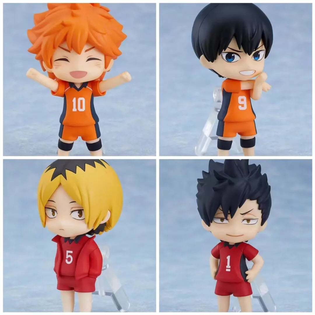 8 Pcs/Set Second Generation Haikyuu Volleyball Junior Figure Q Version 7.5cm Shoyo Hinata Sugawara Koushi Wholesale Dolls