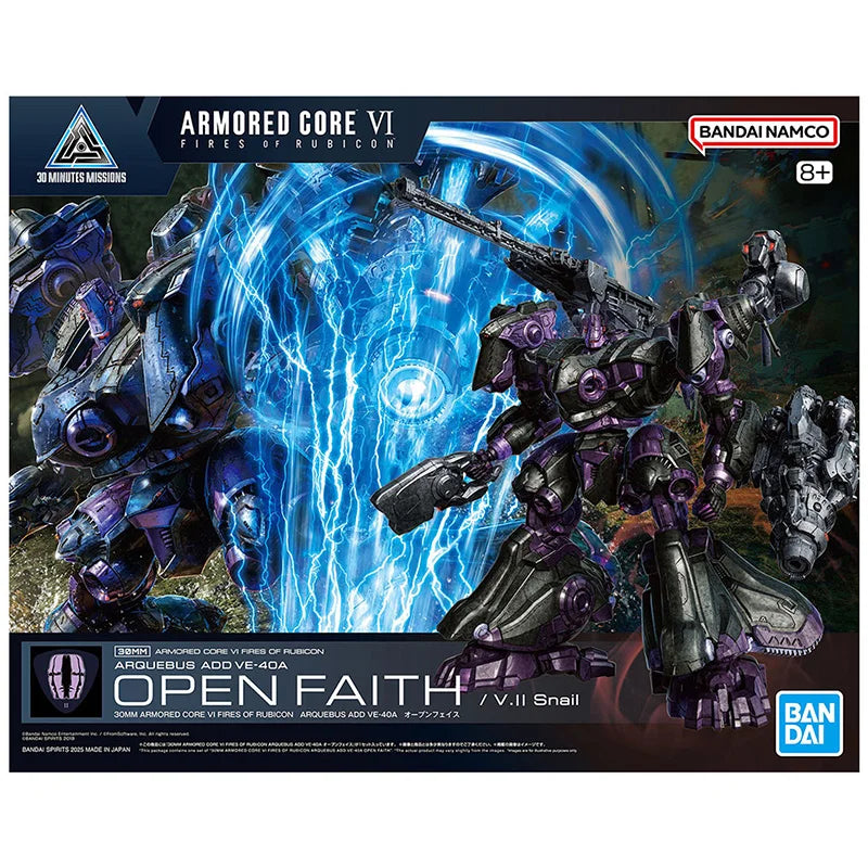 Bandai Genuine 30MM ARMORED CORE VI FIRES OF RUBICON VE-40A OPEN FAITH SET 06 Anime Action Figure  Assembly Model Toys Gift Kid
