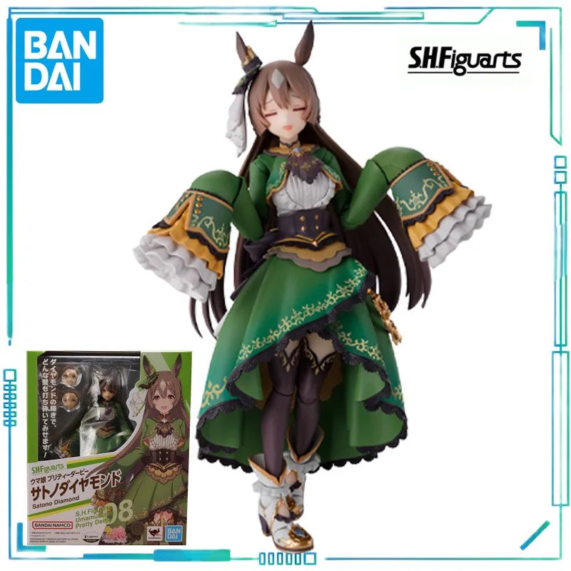 BANDAI Genuine S. H. Figuarts Series Racing Girl Pretty Derby Rice Bath，Mr. CB Qianming Represents Anime Game Model Collectibles
