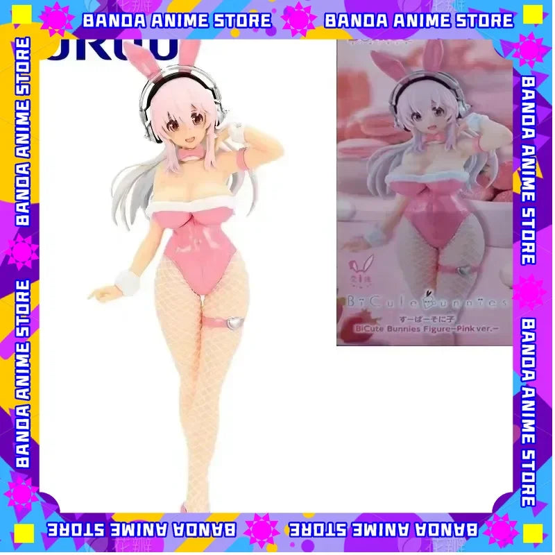 In stock Original FuRyu 30cm Super Sonico Bunny Girl Action Figure Anime Sexy Girl Figure Adult Doll toys gifts