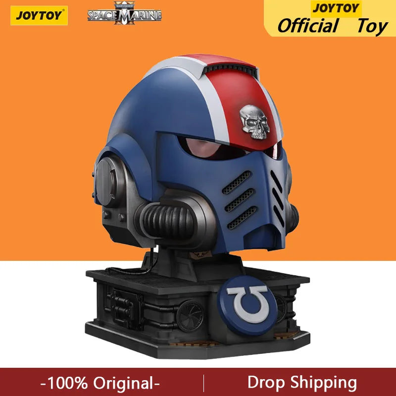 JOYTOY Warhammer 40k 1/1 Action Figures Ultramarines Lieutenant Titus' MKX Helmet & Display Stand Person Display