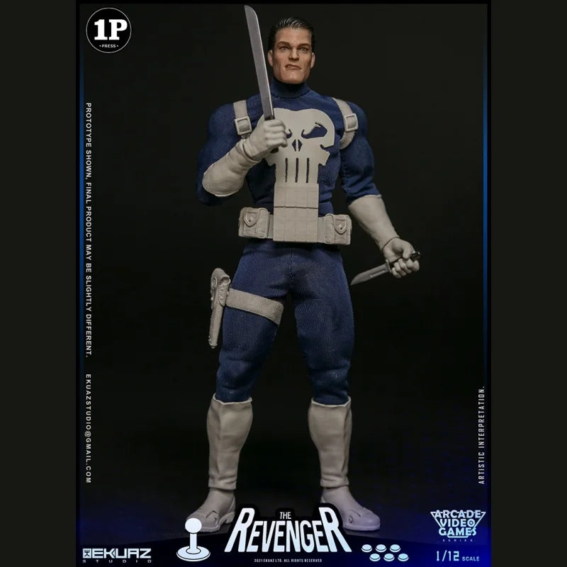 EKUAZ STUDIO EKS06 Punisher Action Figure 1/12 Scale Avengers Collection Full Set 6in Male Soldier Collectible Toy by in Stock
